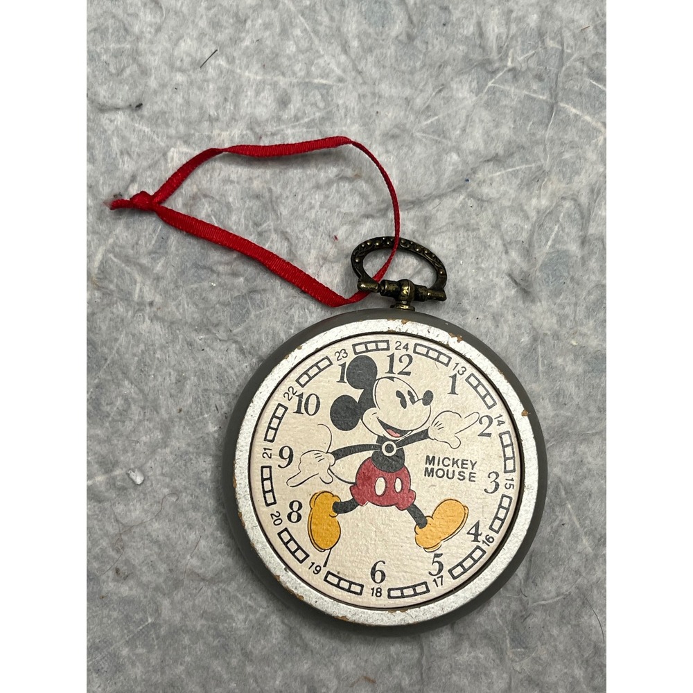 Disney Mickey Mouse Pocket Watch‎ Style Christmas Ornament Vintage